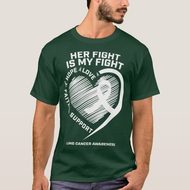 Lung Cancer Awareness Gifts Grandma Women Manar T Shirt (Framsida)