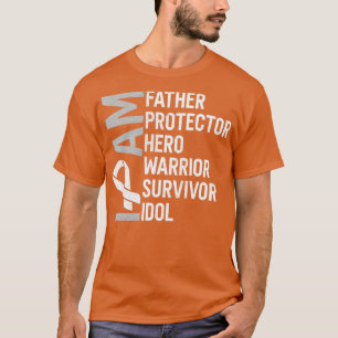 Lung Cancer Awareness Jag är Far Hero Warrior Sur T Shirt