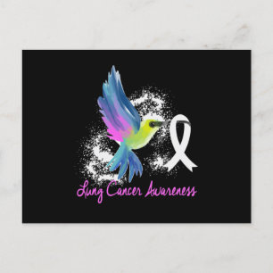 Lung Cancer Awareness Pearl Ribbon Meddelande Vykort