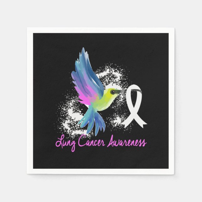 Lung Cancer Awareness Pearl Ribbon Pappersservett (Framsidan)