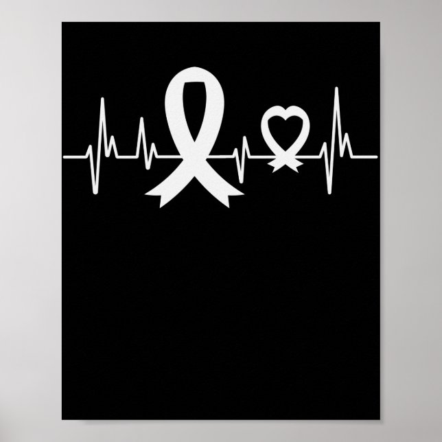 Lung Cancer Awareness Pearl Ribbon Poster (Framsidan)