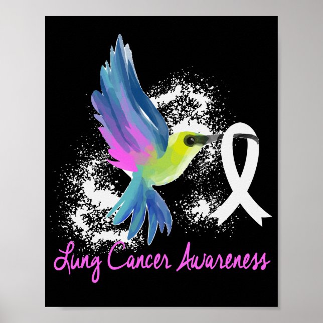 Lung Cancer Awareness Pearl Ribbon Poster (Framsidan)