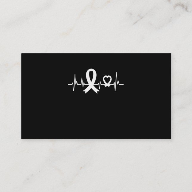 Lung Cancer Awareness Pearl Ribbon Visitkort (Framsida)
