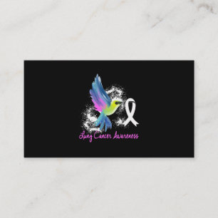 Lung Cancer Awareness Pearl Ribbon Visitkort