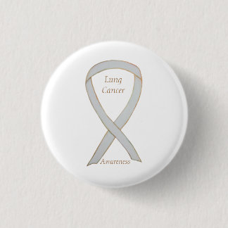 Lung Cancer Awareness Ribbon Anpassningsbar Art Pi Knapp