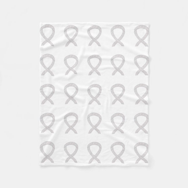 Lung Cancer Awareness Ribbon Fleece Blankets (Framsidan)