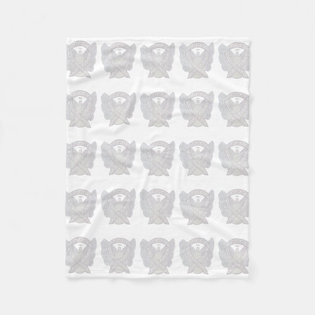 Lung Cancer Awareness Ribbon Fleece Blankets (Framsidan)