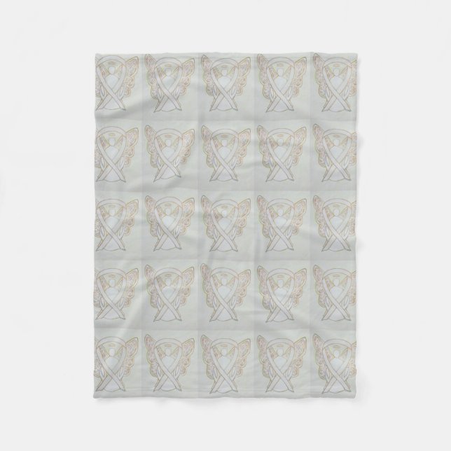 Lung Cancer Awareness Ribbon Fleece Blankets (Framsidan)