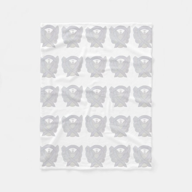 Lung Cancer Awareness Ribbon Fleece Blankets (Framsidan)