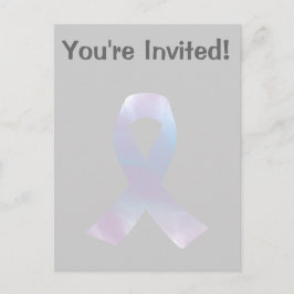 Lung Cancer Awareness Ribbon Inbjudan Vykort