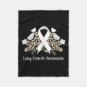 Lung Cancer Awareness Ribbon Lung Cancer Fleecefilt