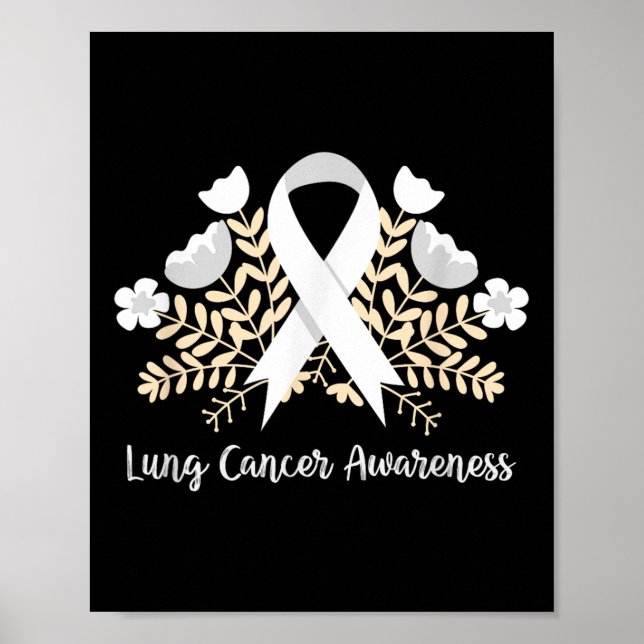 Lung Cancer Awareness Ribbon Lung Cancer Poster (Framsidan)
