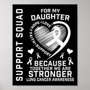 Lung Cancer Awareness Shirts Dotter Ribbon Famil Poster