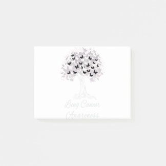 Lung Cancer Awareness Warrior Träd Hope Gift Post-it Block