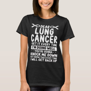 Lung Cancer Awareness White Lung Cancer Ribbon T Shirt