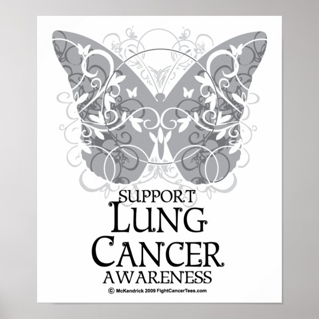 Lung Cancer Butterfly Poster (Framsidan)