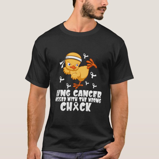 Lung Cancer fick fel Chick T Shirt (Framsida)