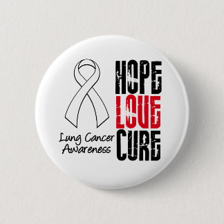 Lung Cancer Hope Kärlek Cure Ribbon Knapp