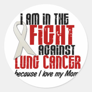 Lung Cancer I KAMPEN 1 Mamma Runt Klistermärke