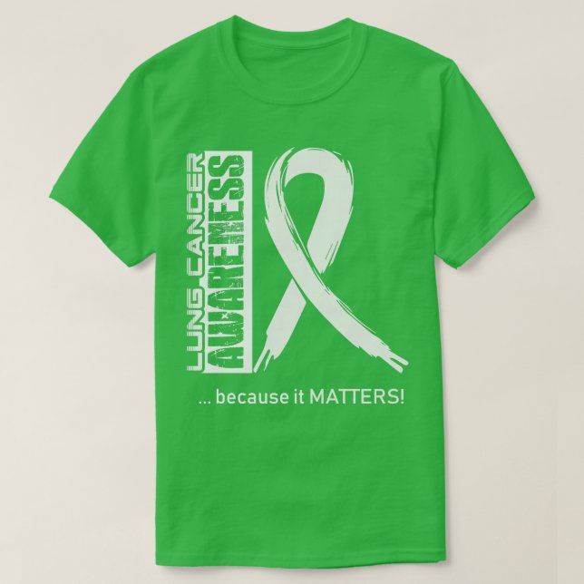 Lung Cancer-medvetenhet eftersom det har med detta T Shirt (Design framsida)