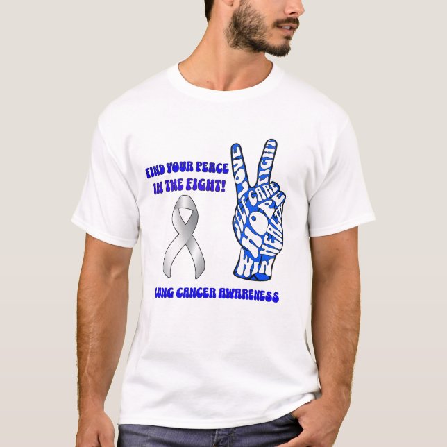 Lung Cancer-medvetenhet T Shirt (Framsida)