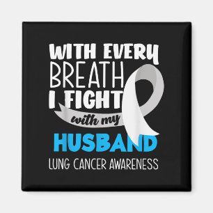 Lung Cancer Medvetenhet varje andetag jag kämpar m Magnet