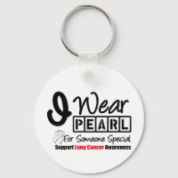 Lung Cancer Pearl Ribbon Någon Speciell
