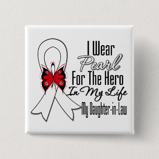 Lung Cancer Ribbon Hero Min dotter i juridik Knapp