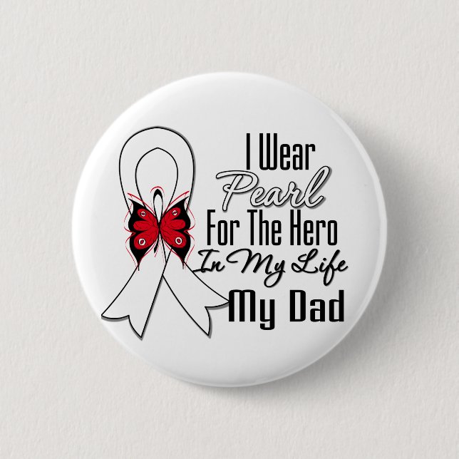 Lung Cancer Ribbon Hero My Pappa Knapp (Framsida)