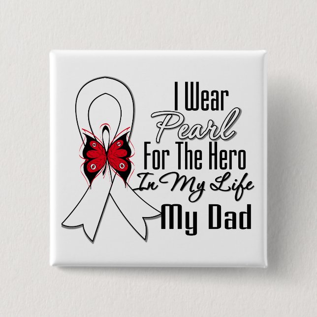 Lung Cancer Ribbon Hero My Pappa Knapp (Framsida)
