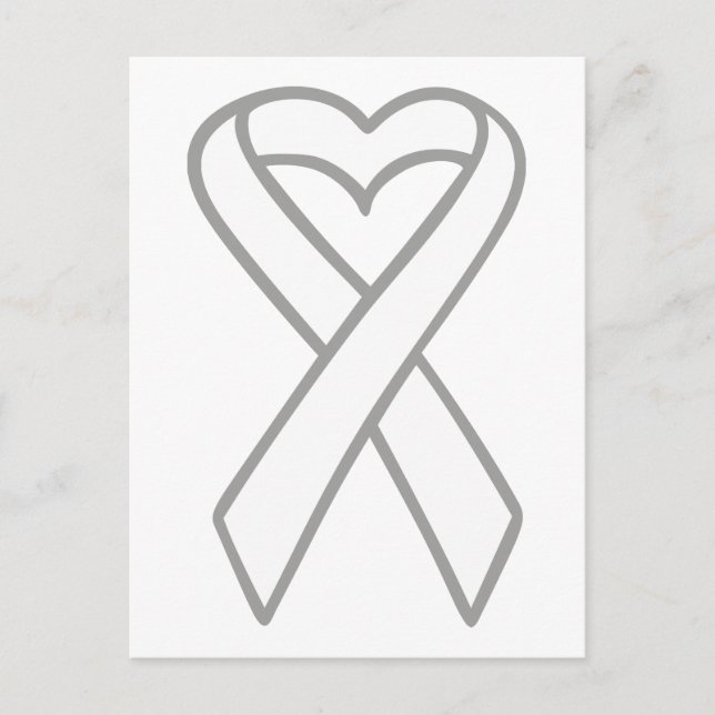 Lung Cancer Ribbon Vykort (Framsida)