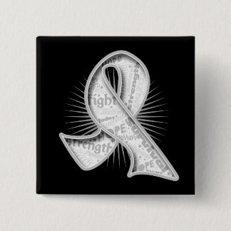 Lung Cancer Slogan Watermark Ribbon Knapp