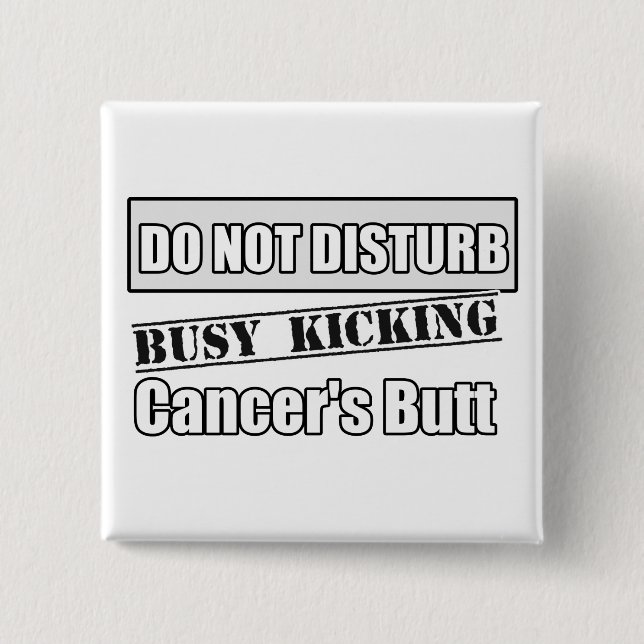 Lung Cancer stör inte kängknapp Knapp (Framsida)
