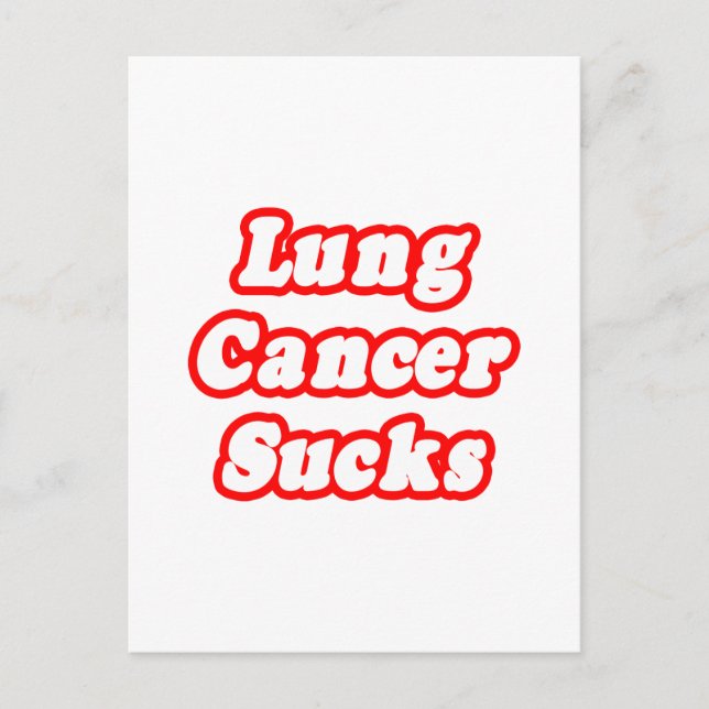 Lung Cancer Sucks Vykort (Framsida)