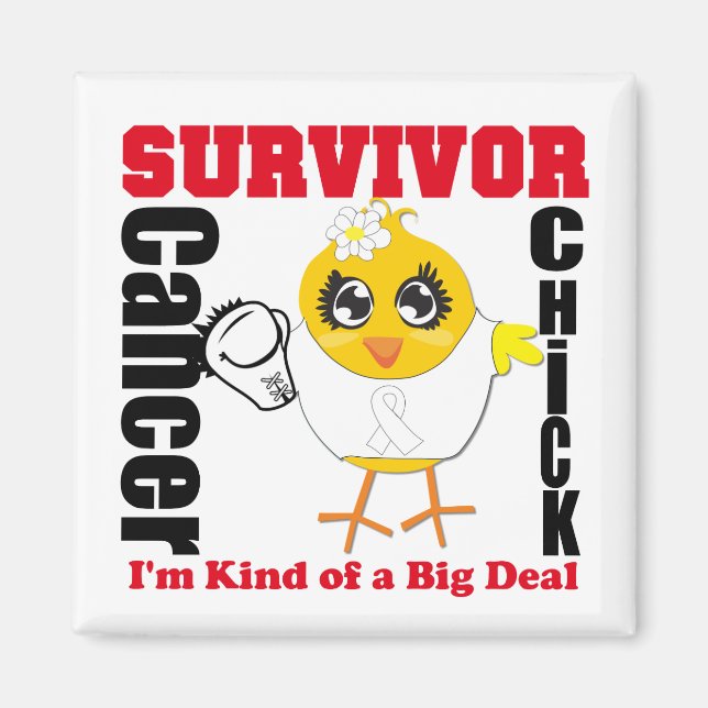 Lung Cancer Survivor Chick Ribbon Magnet (Framsidan)