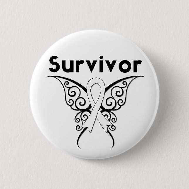 Lung Cancer Survivor Tribal Butterfly Knapp (Framsida)