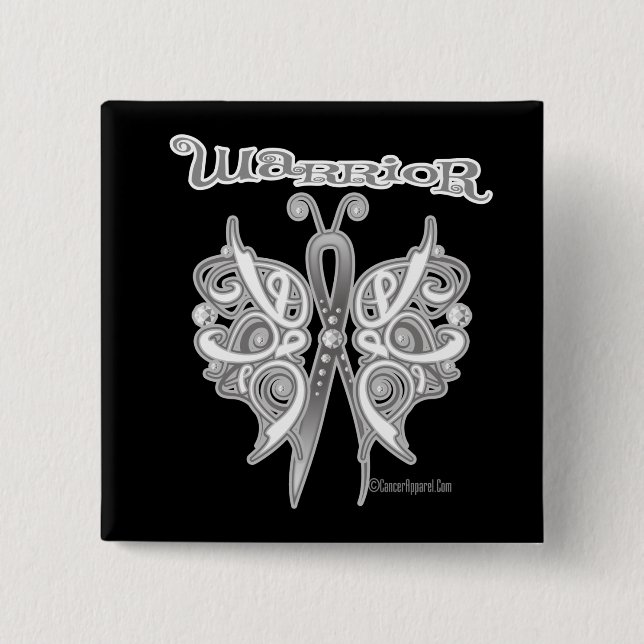 Lung Cancer Warrior Celtic Butterfly Knapp (Framsida)