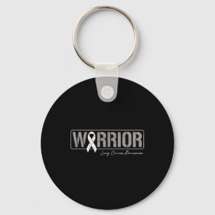 Lung Cancer Warrior Lung Cancer Awareness White Ri Nyckelring