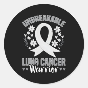 Lung Cancer Warrior Lung Cancer Fighte Runt Klistermärke