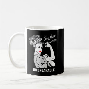 Lung Cancer Warrior Unbryable T Shirt Awareness Kaffemugg
