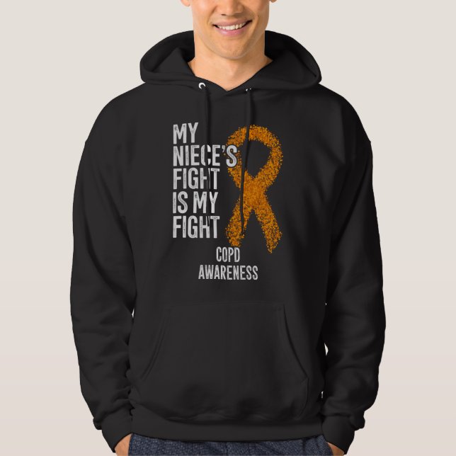 Lung Disease My Niece s Fight Is My Fight COPD Awa Hoodie (Framsida)