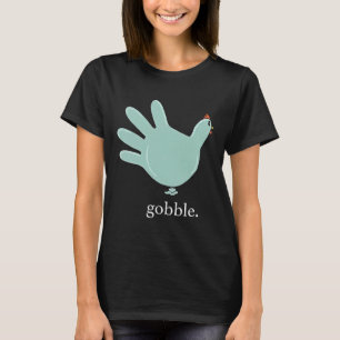 Lung Gobble Turkey Glove Medical Nures Thanksgivi T Shirt