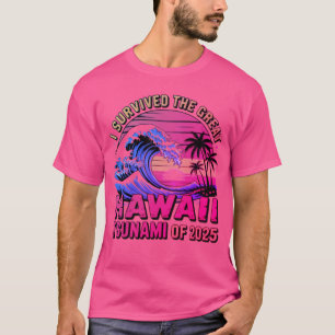 Lung Hawaii Vacation jag Överlevt Hawaii Tsunami T Shirt