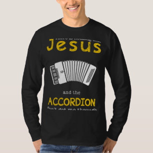 Lung Jesus & Accordion Slogan Tee Humous Musi