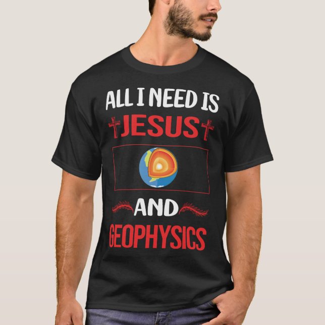 Lung Jesus Geophysics Geophysicist T Shirt (Framsida)