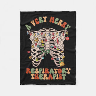 Lung jul A Väldigt Merry Respiraterapist Fleecefilt