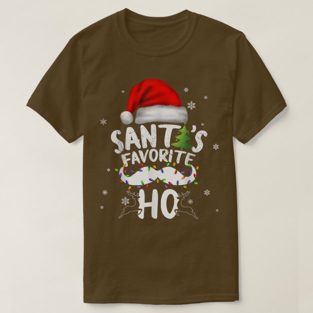Lung jul Santas Favorite Ho Julafton T Shirt (Design framsida)