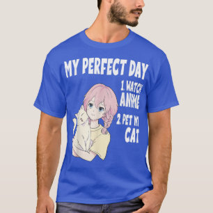 Lung Min Perfekt Anime och Cat Lover Manga  T Shirt