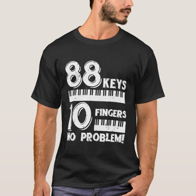 Lung Musician Pianist Music Älskare Gifts Piano 1 T Shirt (Framsida)