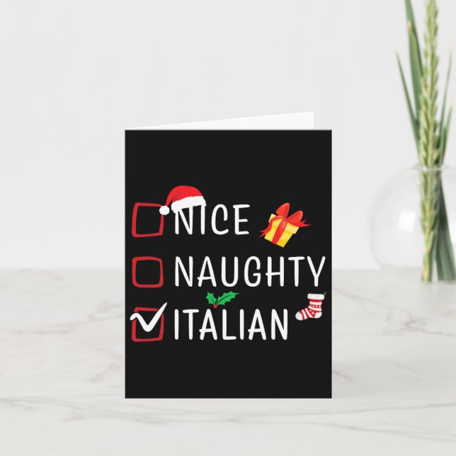 Lung Naughty Nice Italienska julfamiljen Pajama Kort (Framsida)